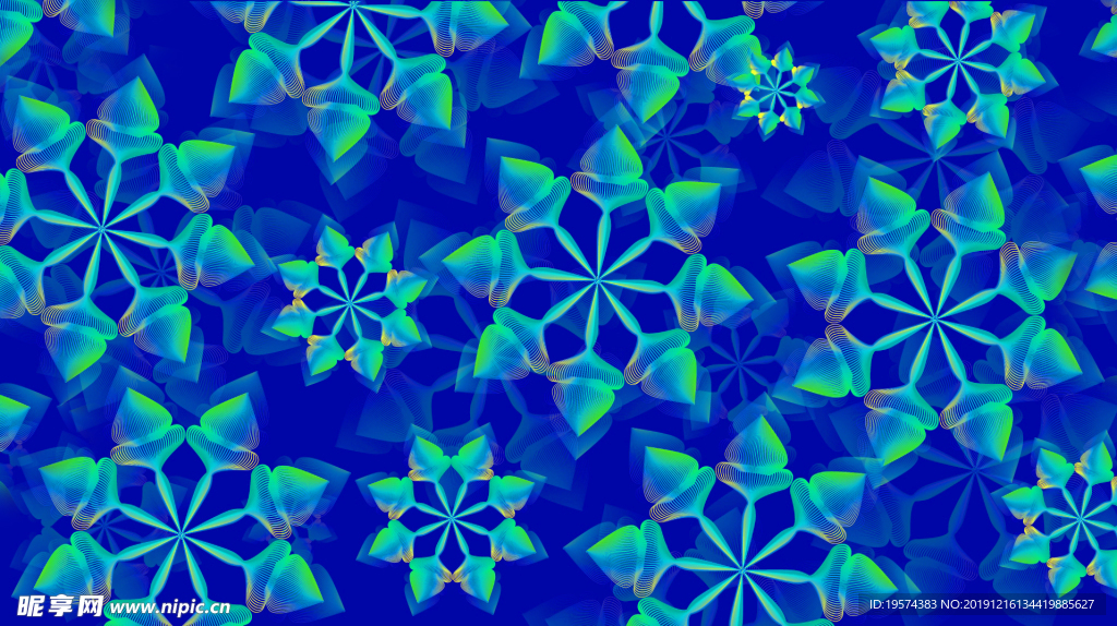 蓝色花朵 碎花 桌面 时尚