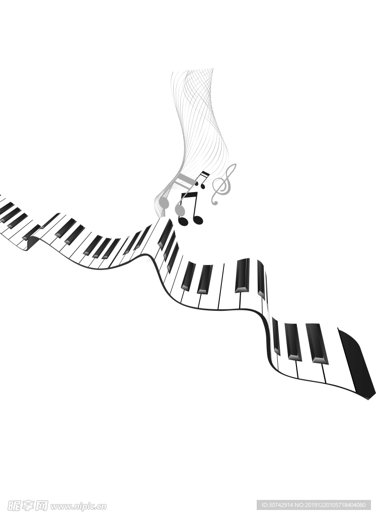 黑色音符飘动音乐背景包装素材