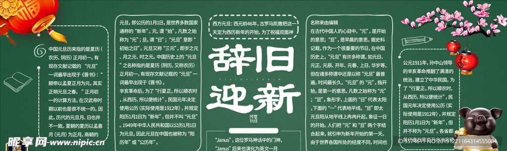元旦黑板报