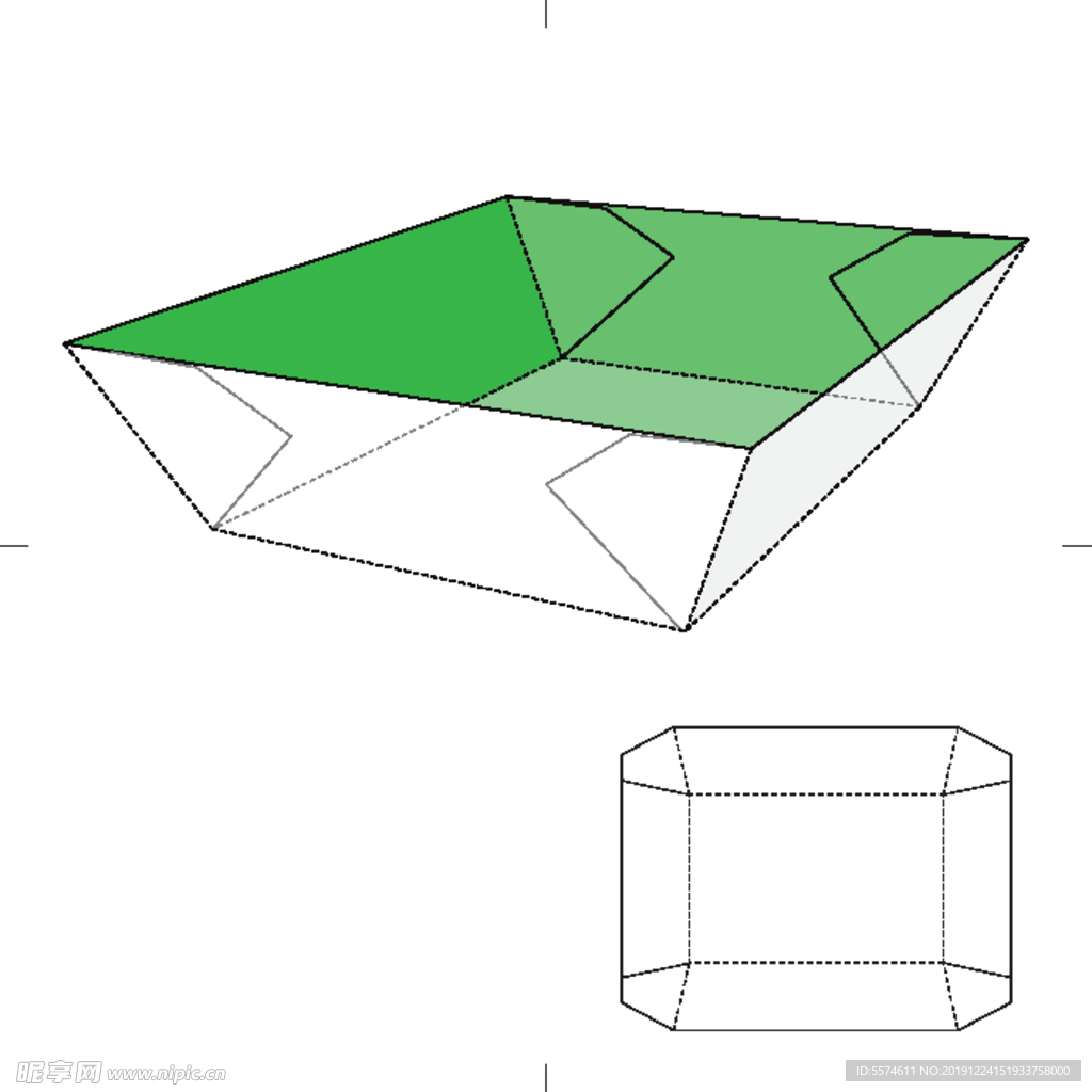 纸盒包装布局刀线图