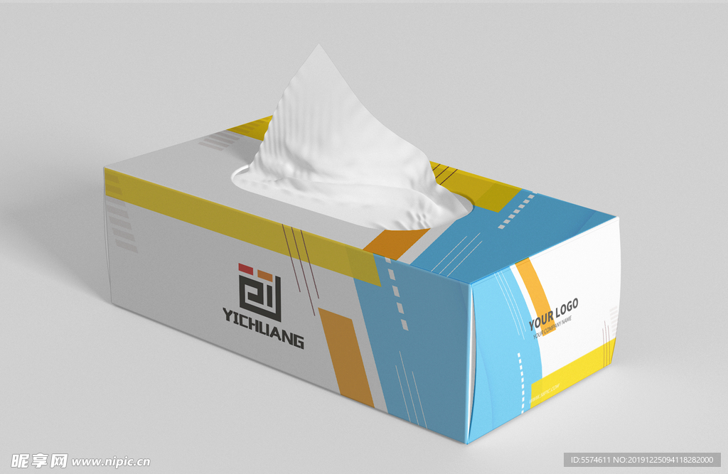 餐巾纸包装盒效果图样机
