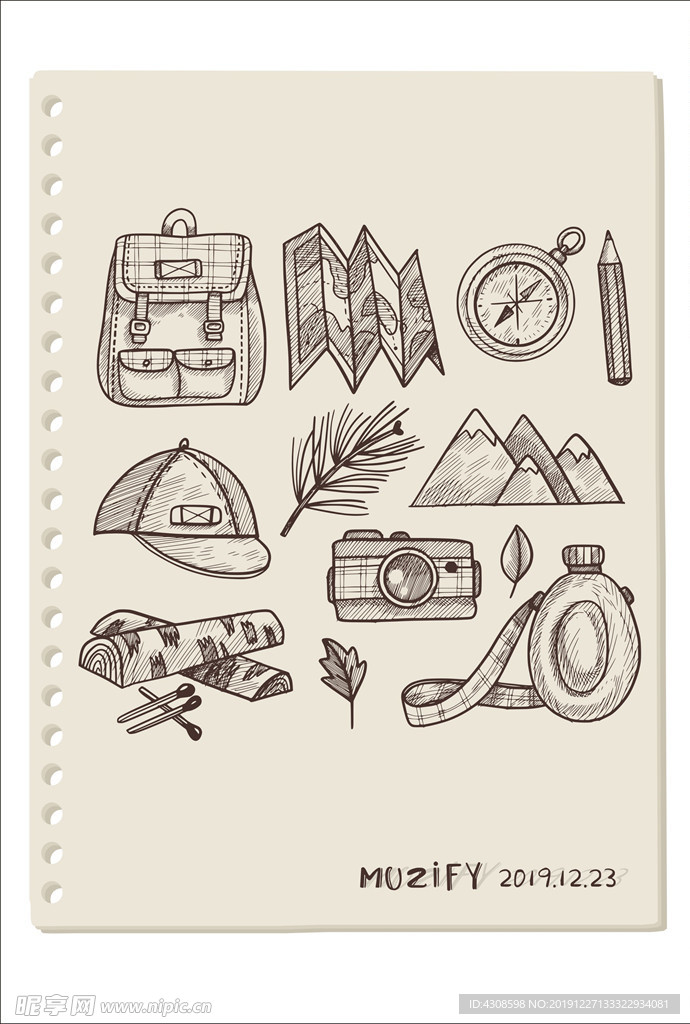 13款入假日旅行素描稿