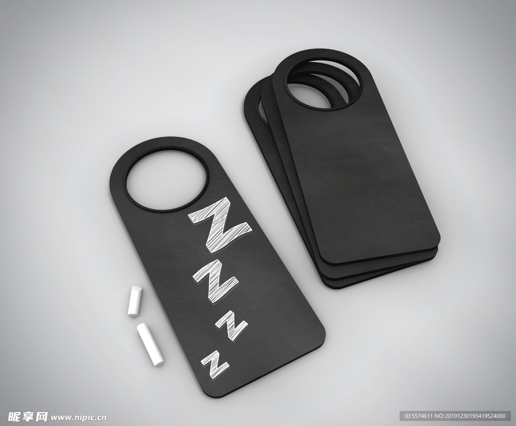 拉手吊牌效果图样机