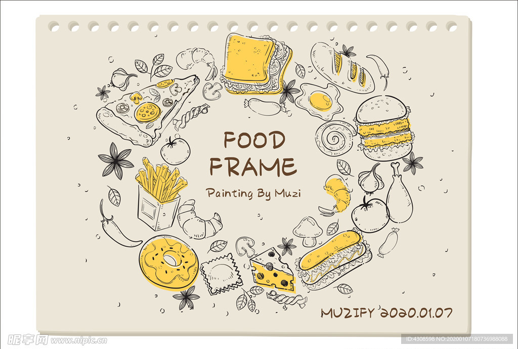 美食手绘稿