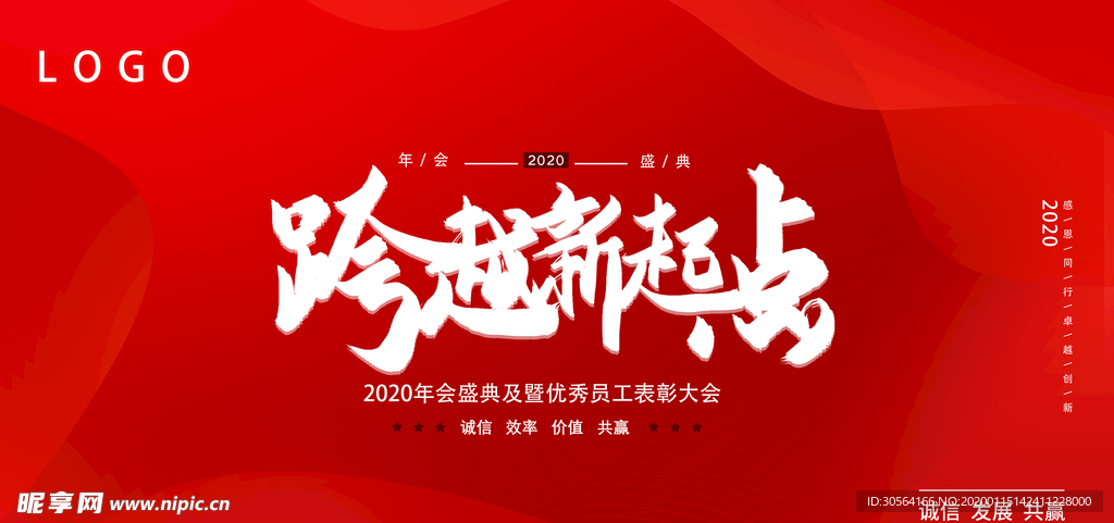 跨越新起点展板