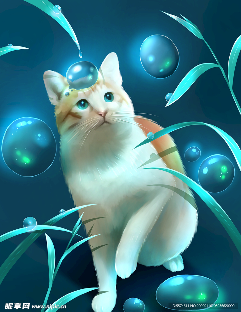 梦觉插画小猫