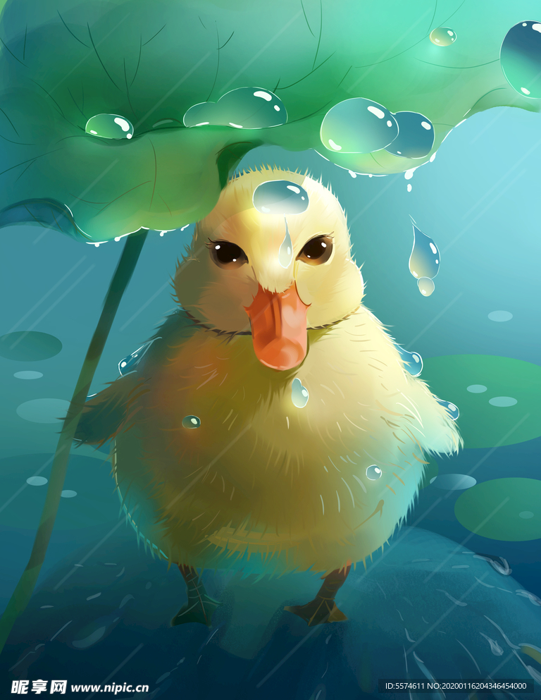 梦觉插画小鸭子