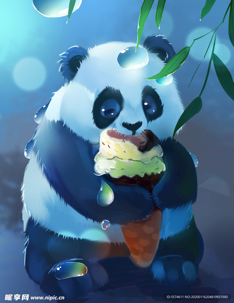 梦觉插画大熊猫