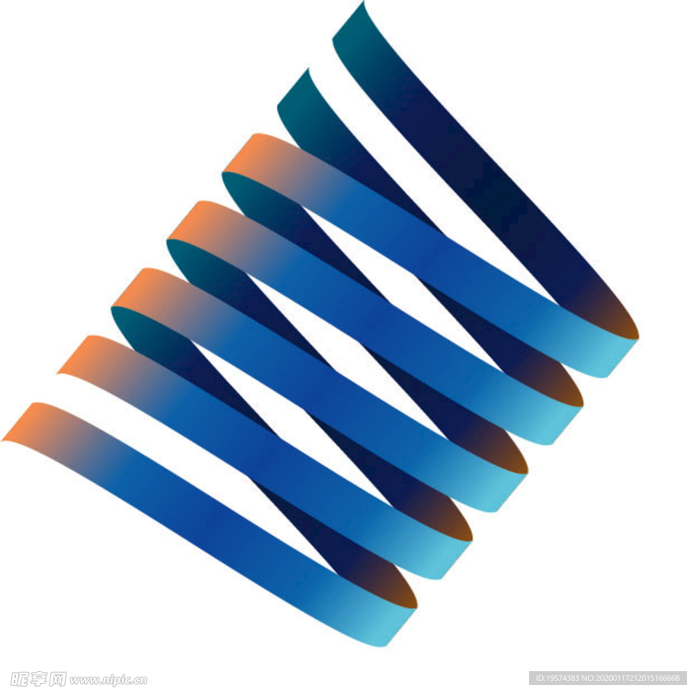 彩条节日矢量渐变彩带庆祝