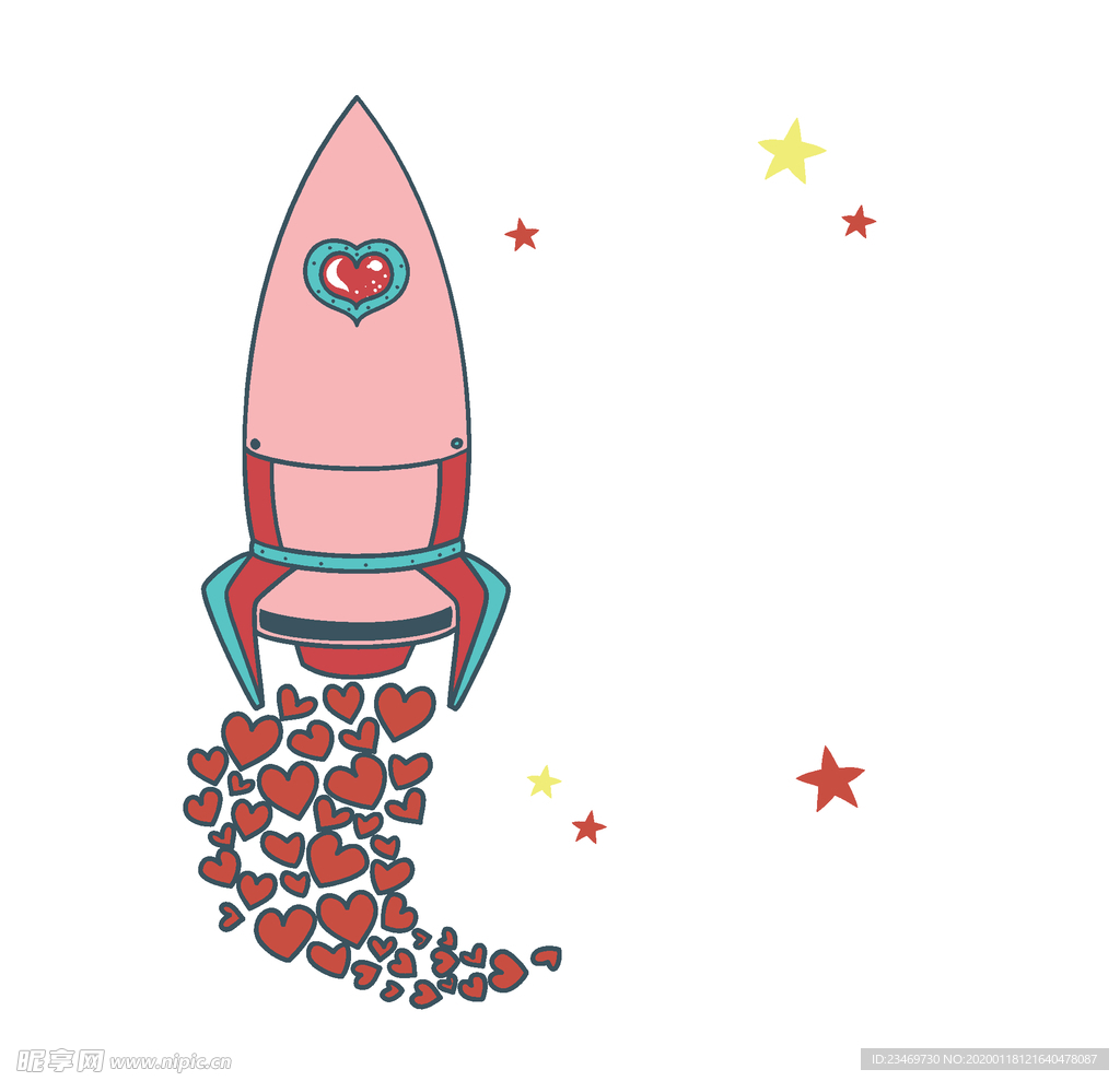 手绘火箭素材 火箭 火箭素材