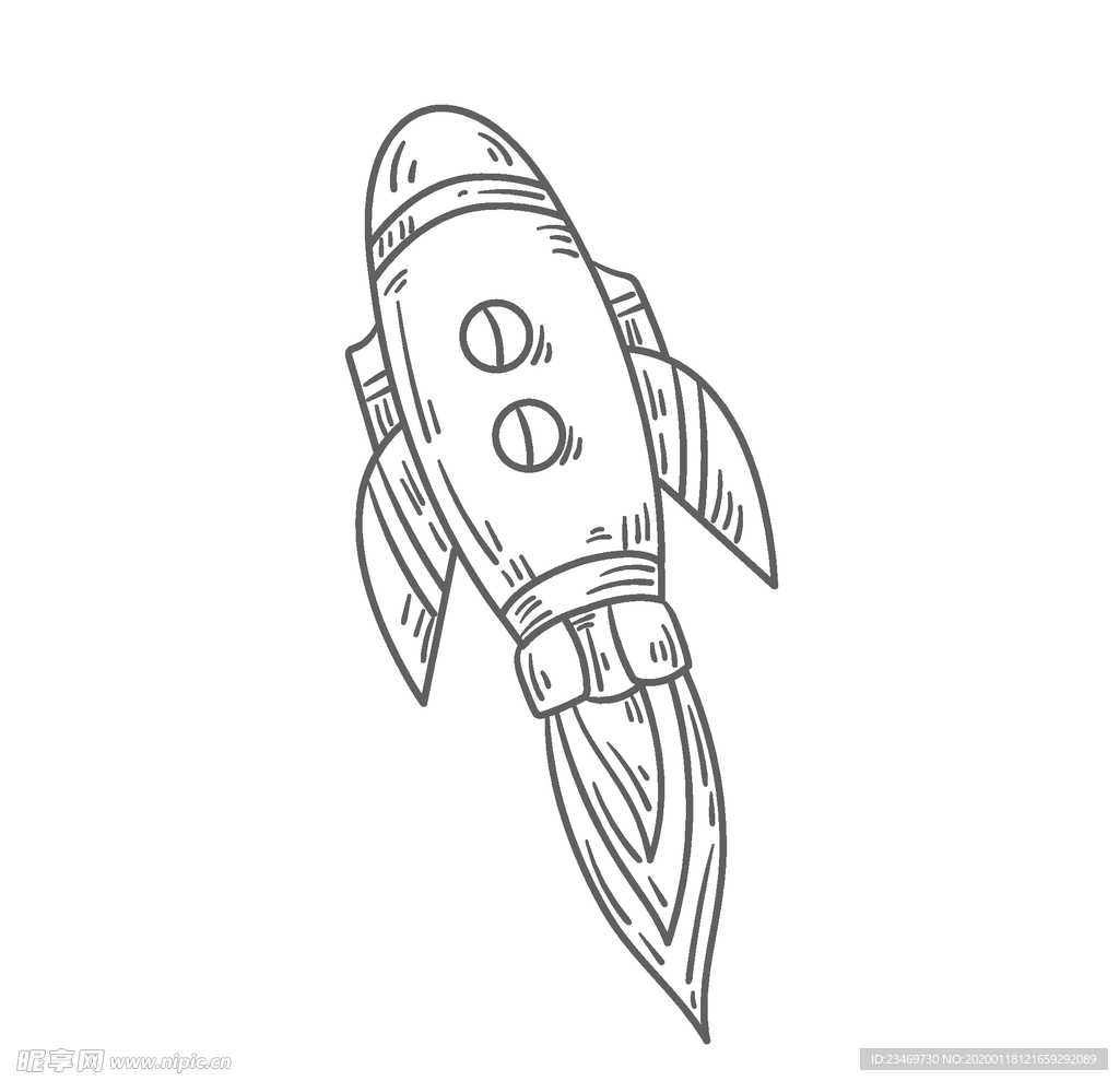 手绘火箭素材 火箭 火箭素材