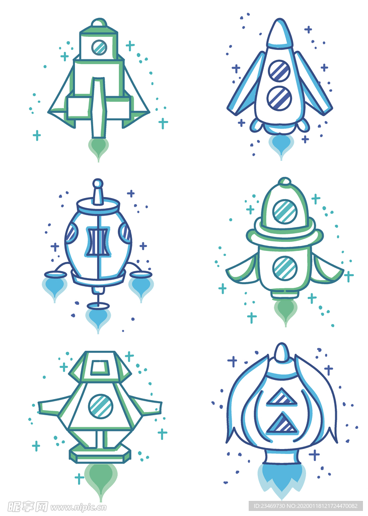 手绘火箭素材 火箭 火箭素材