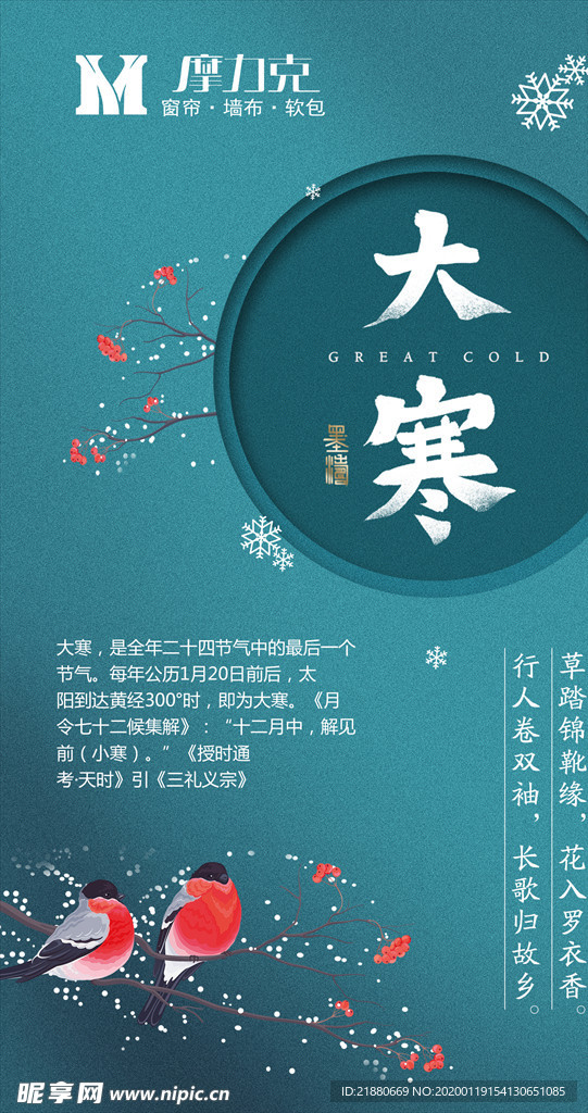 大寒 冬天 雪花 寒冷 腊月