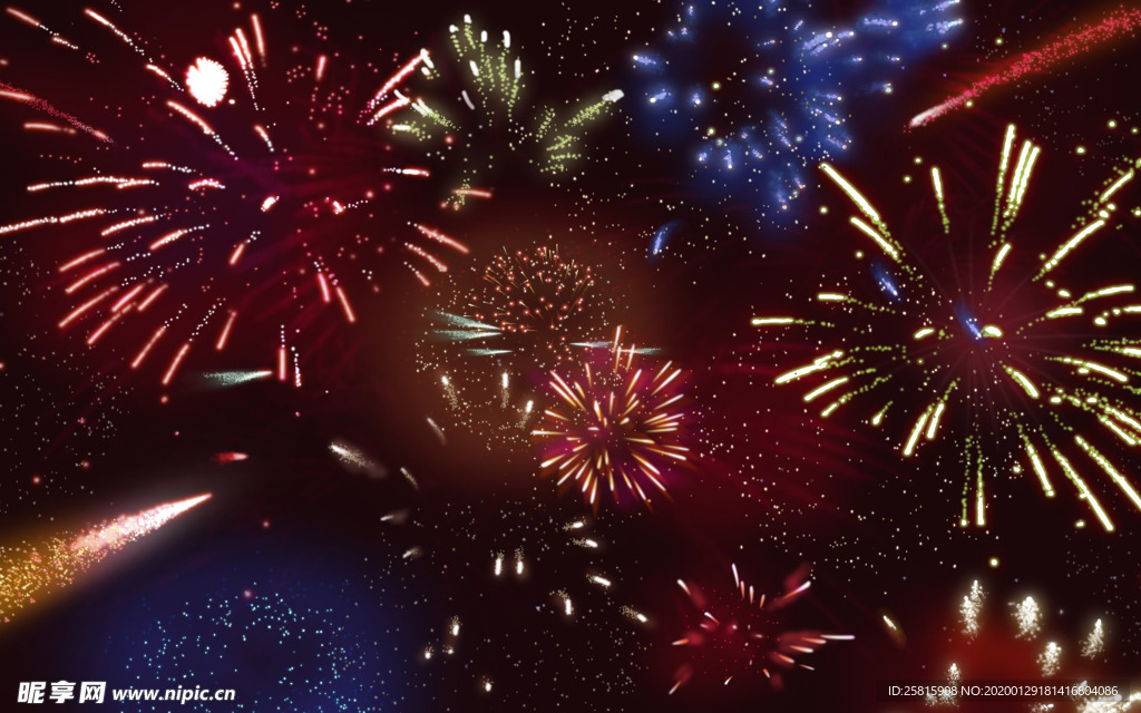 烟花爆竹效图片