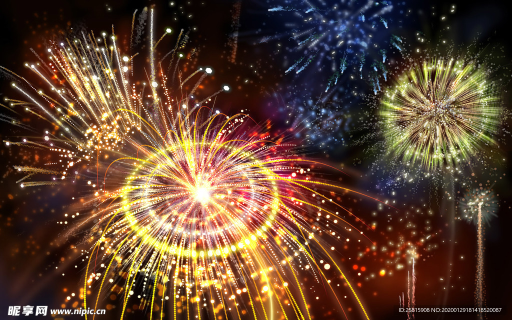 烟花爆竹效图片