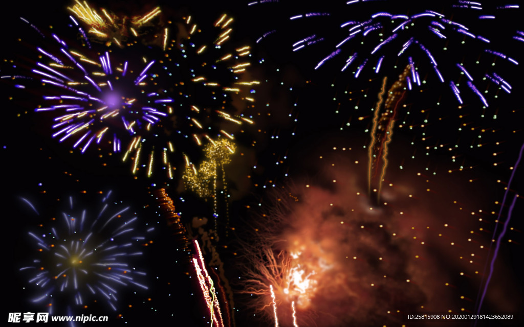 烟花爆竹效图片