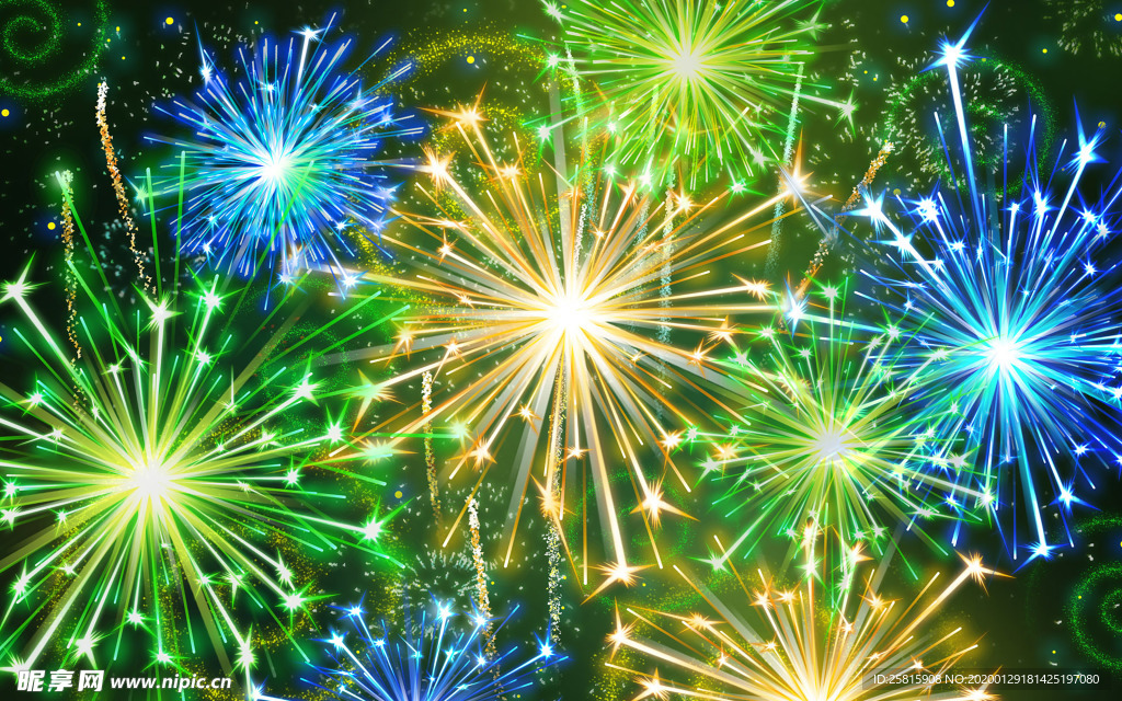 烟花爆竹效图片