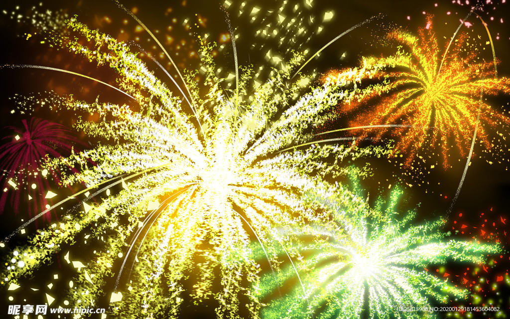 烟花爆竹效图片