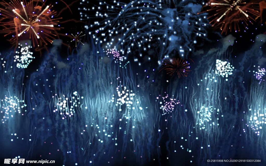 烟花爆竹效图片