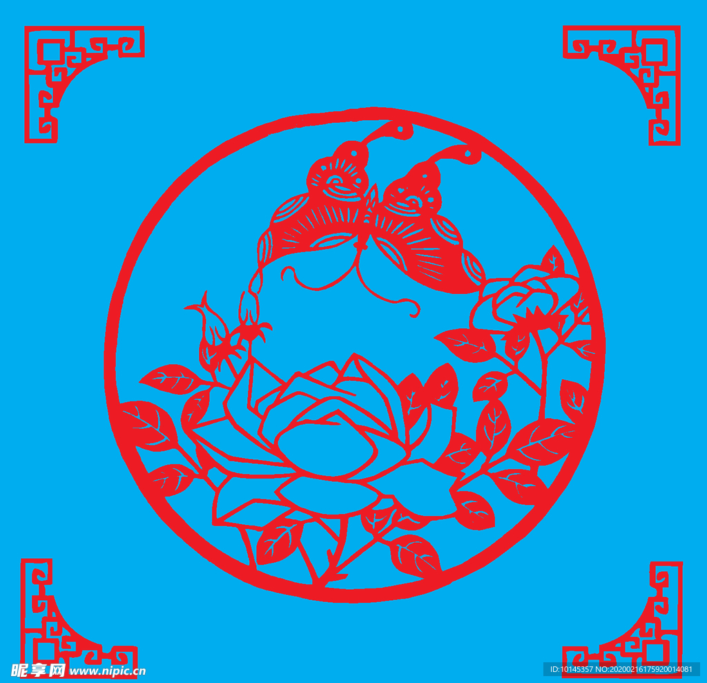 蝶恋花剪纸
