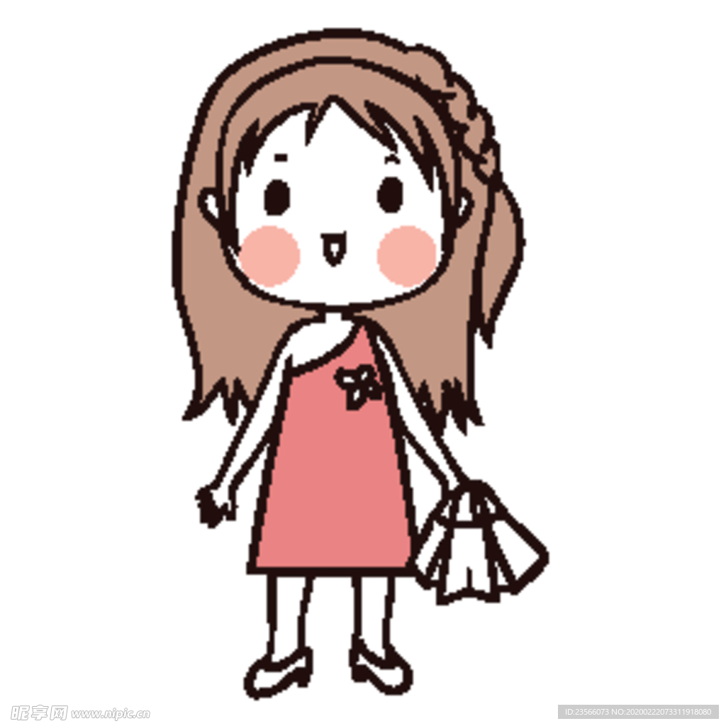 可爱人物形象插画