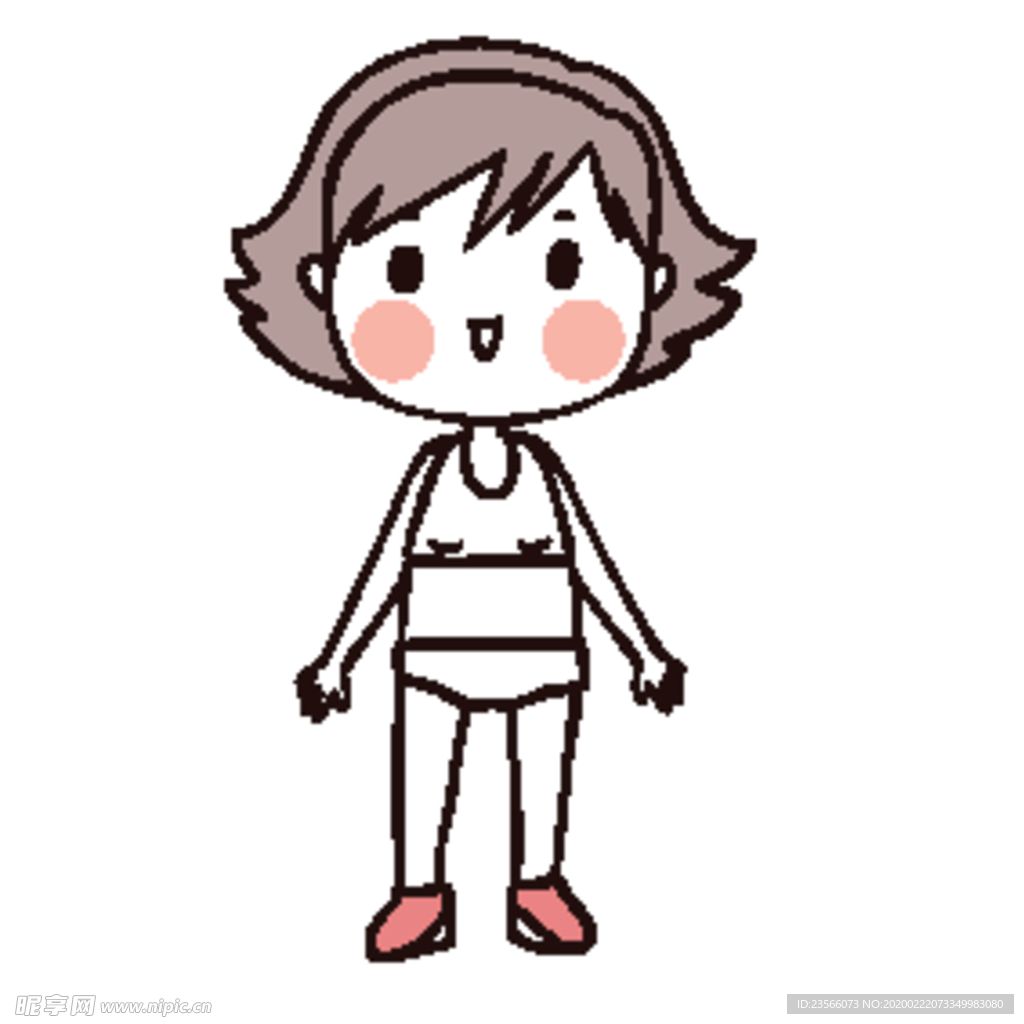 可爱人物形象插画