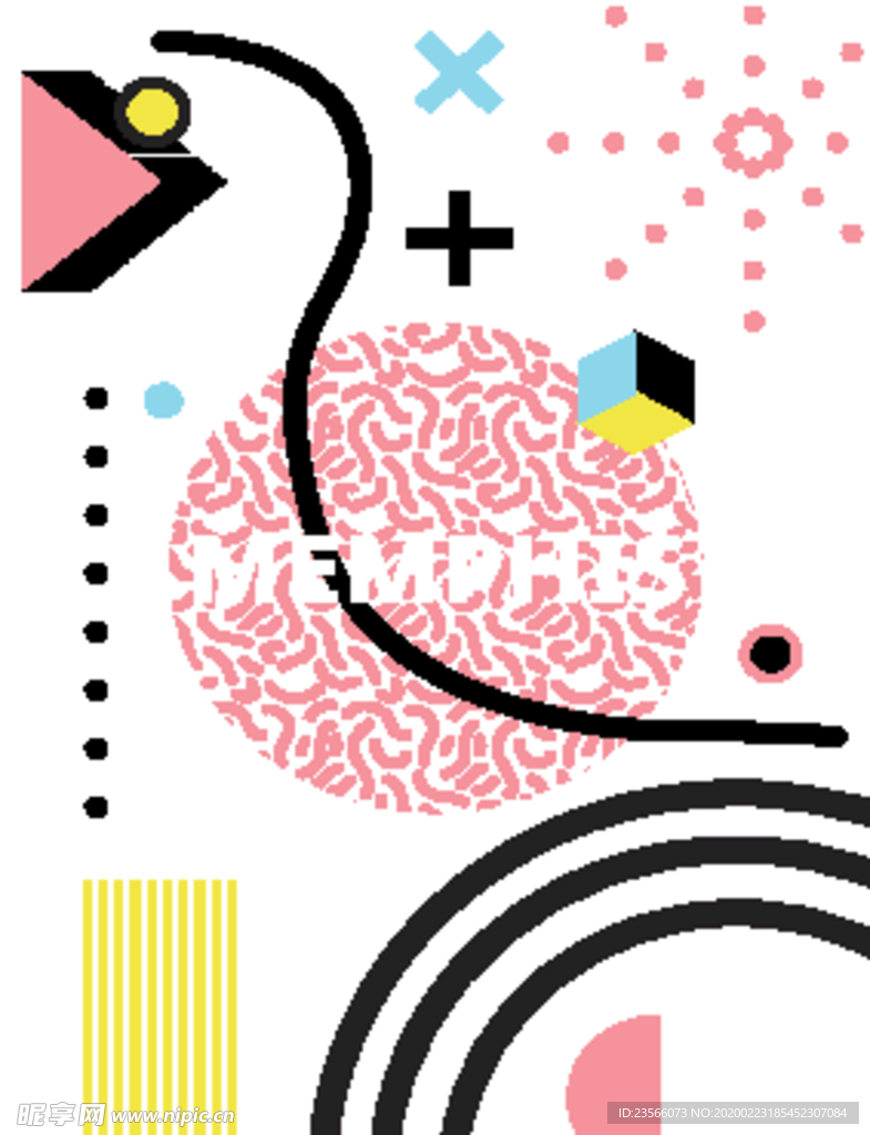 彩色拼接设计图案