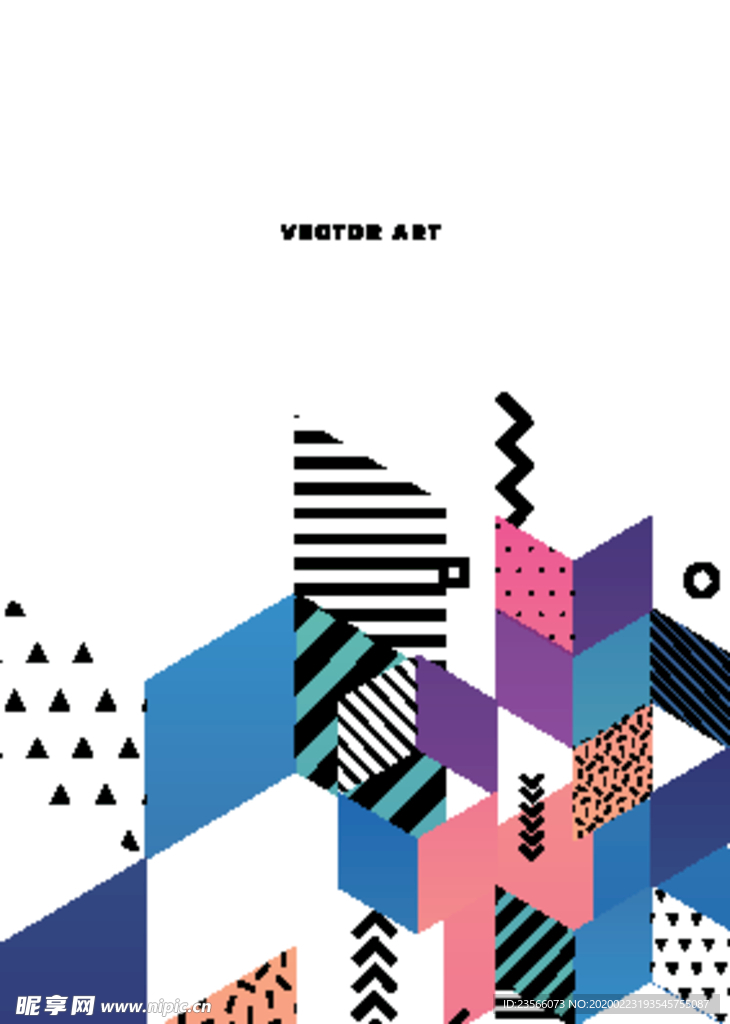 彩色拼接设计图案