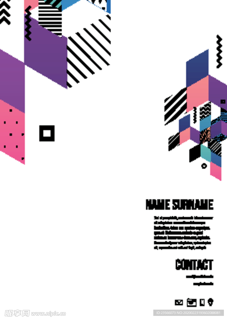 彩色拼接设计图案