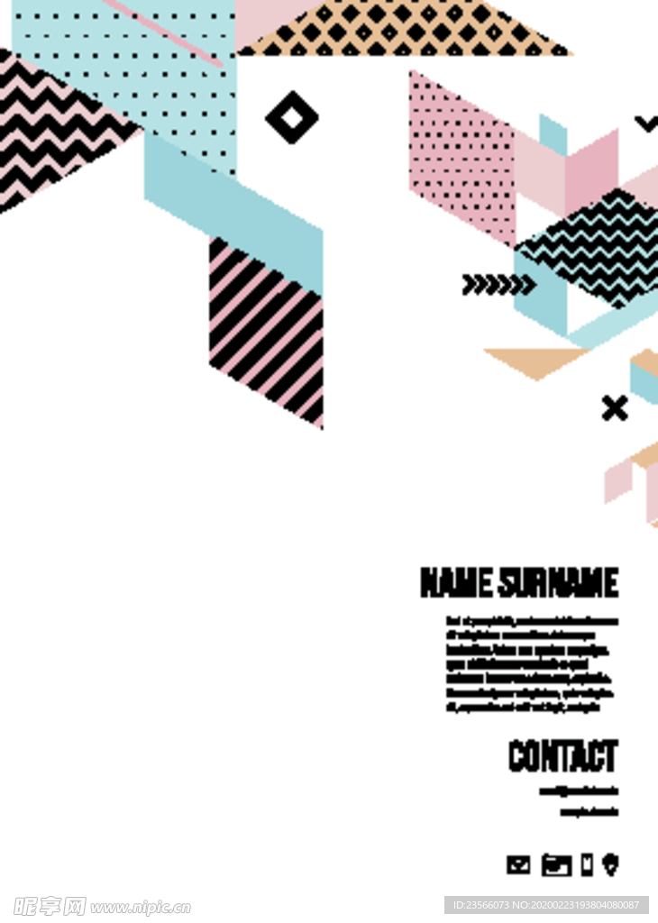 彩色拼接设计图案