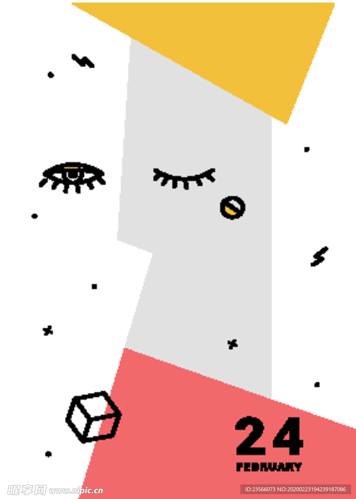 彩色拼接设计图案