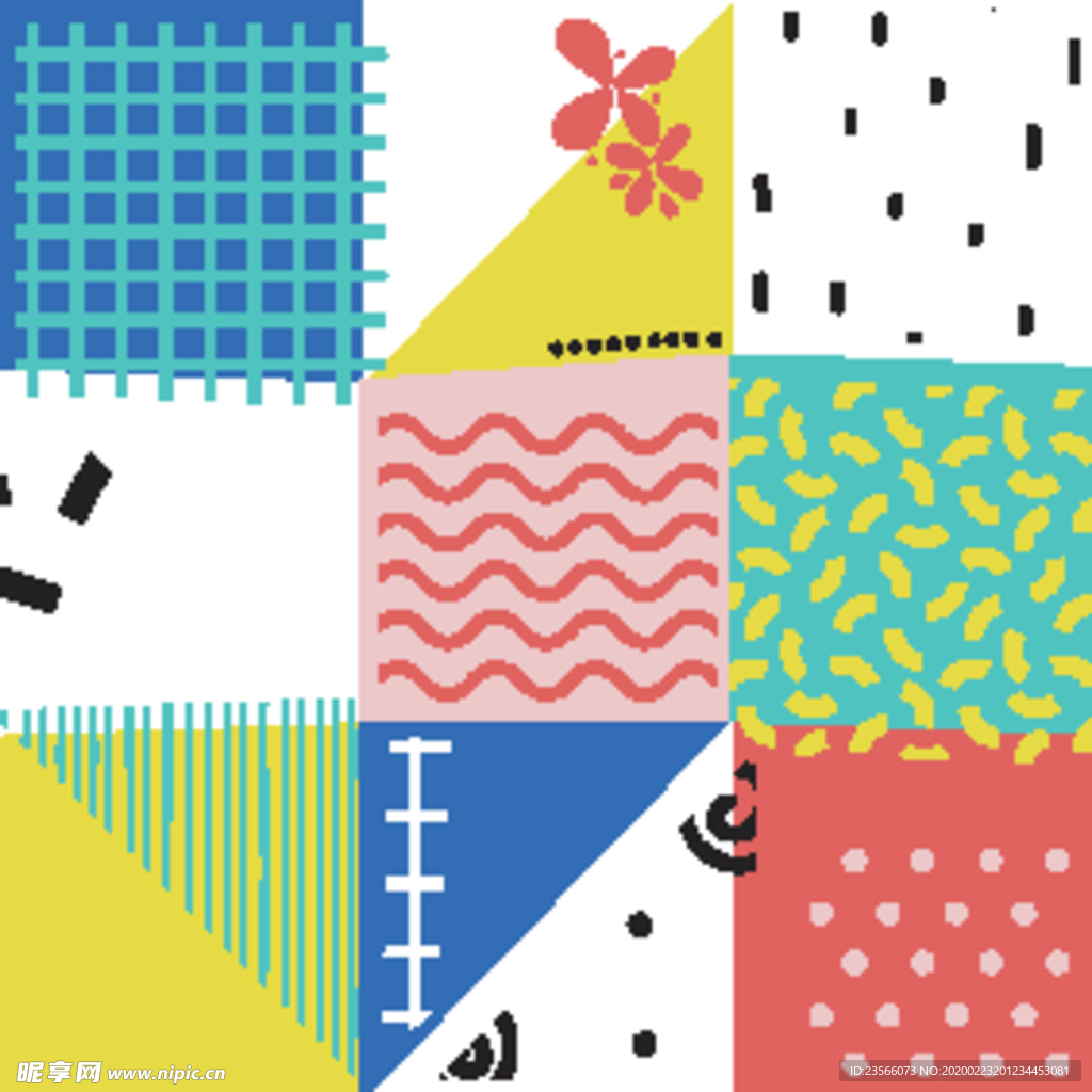 彩色拼接设计图案