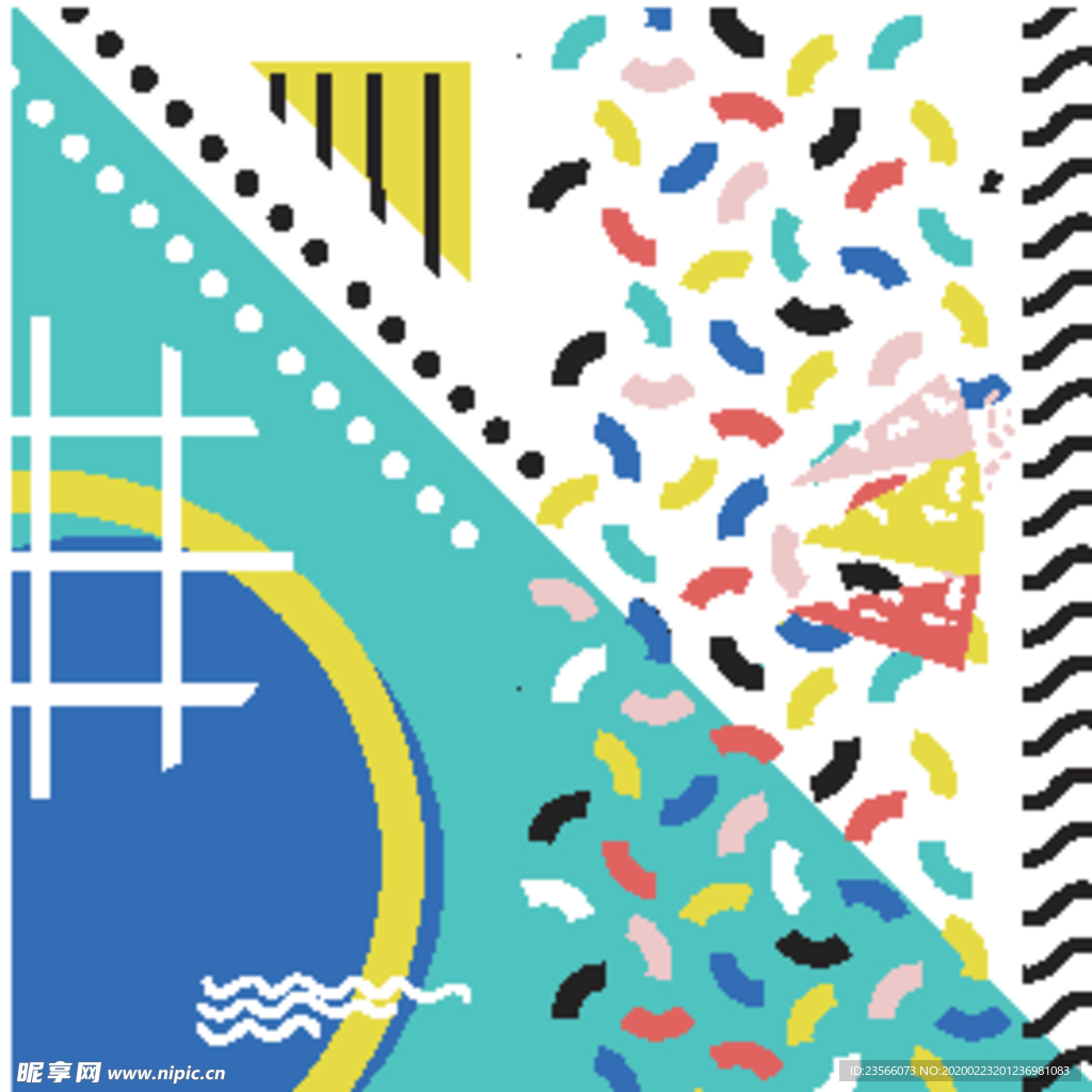 彩色拼接设计图案