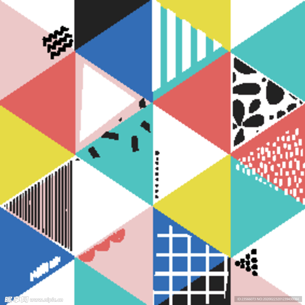 彩色拼接设计图案