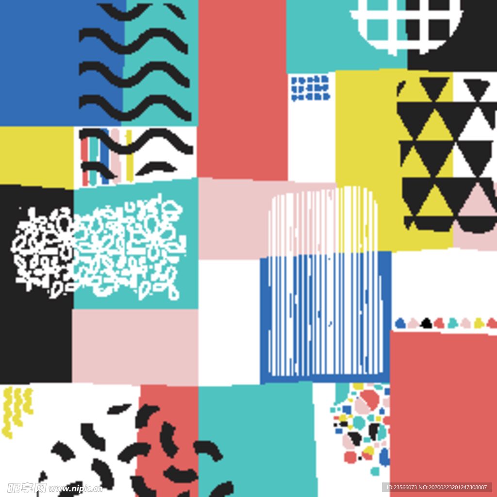 彩色拼接设计图案
