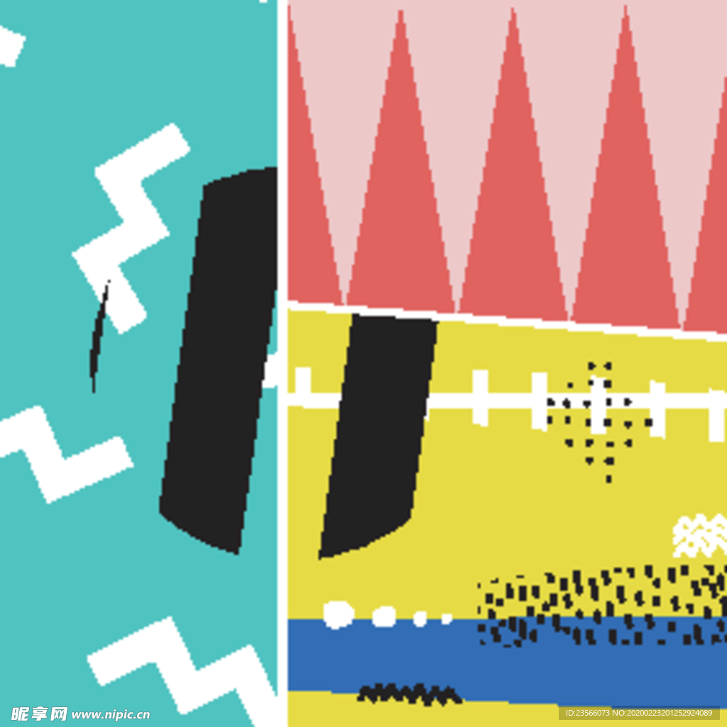 彩色拼接设计图案