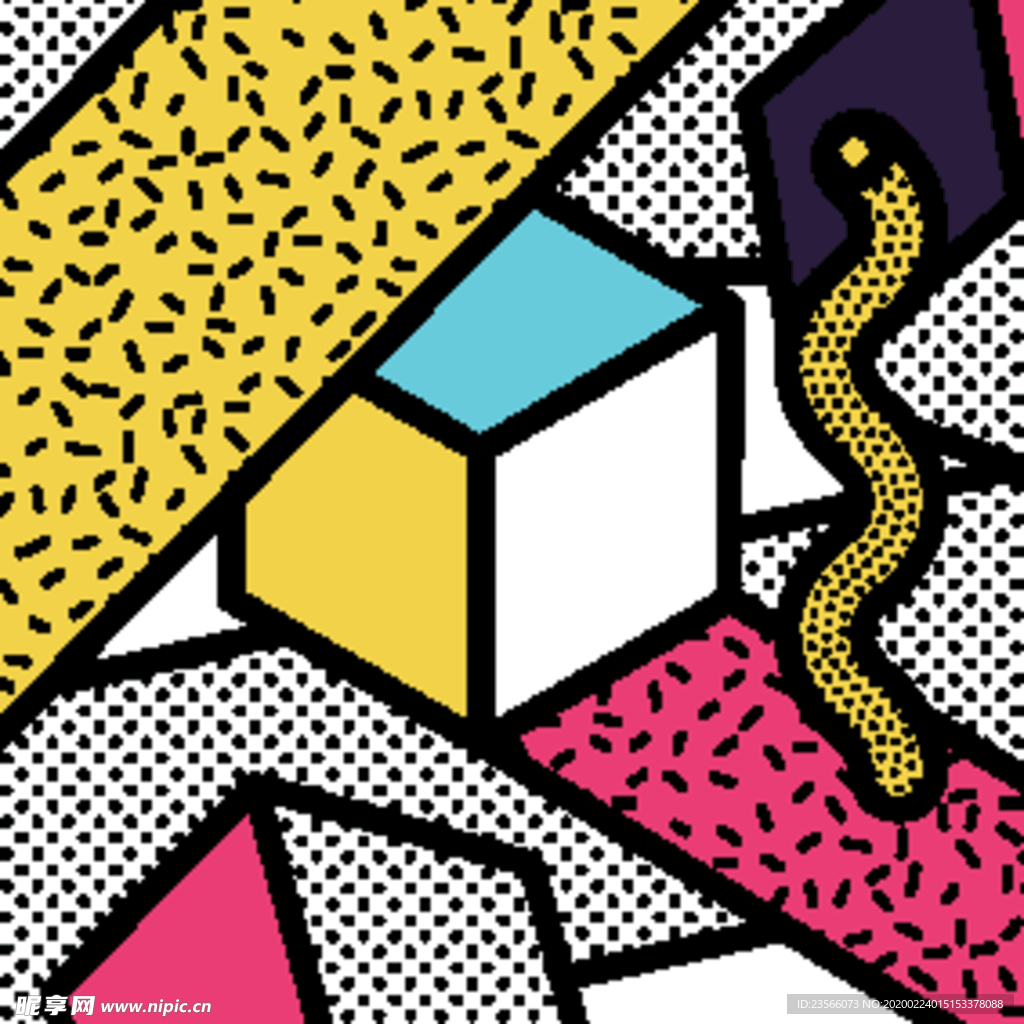 彩色拼接设计图案