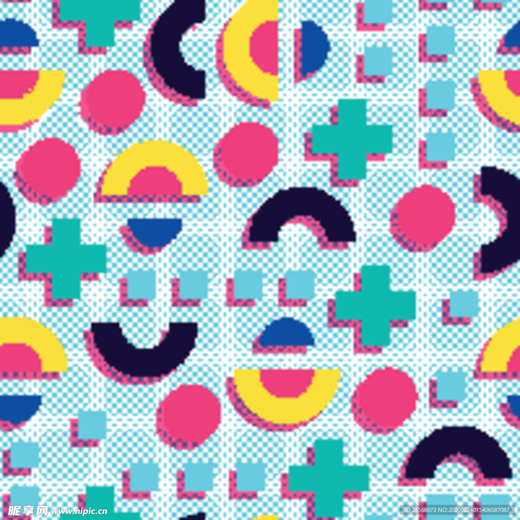 彩色拼接设计图案