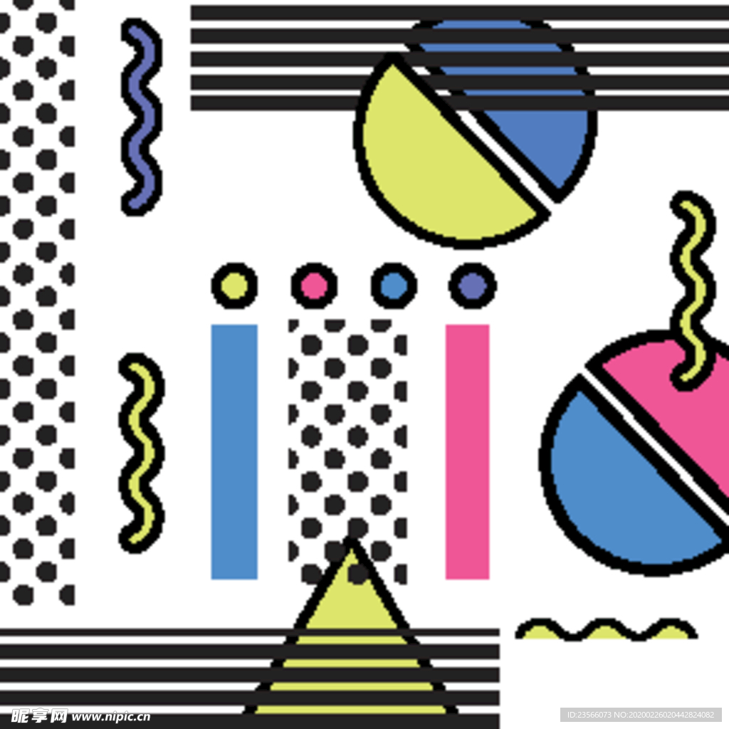 复古创意拼接图案