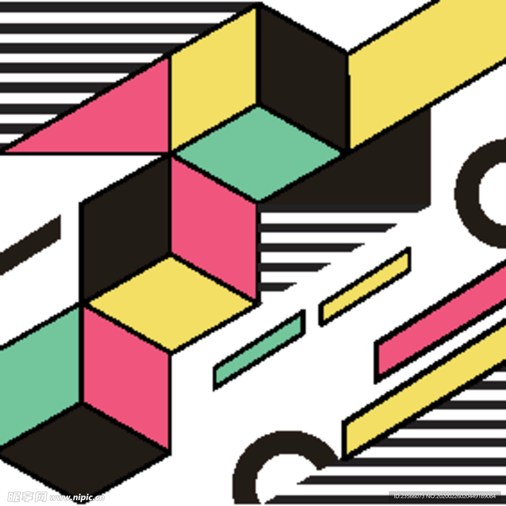 复古创意拼接图案