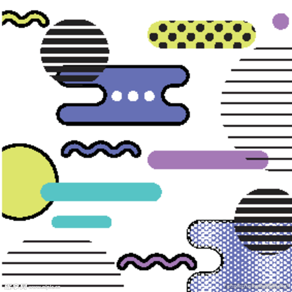 复古创意拼接图案