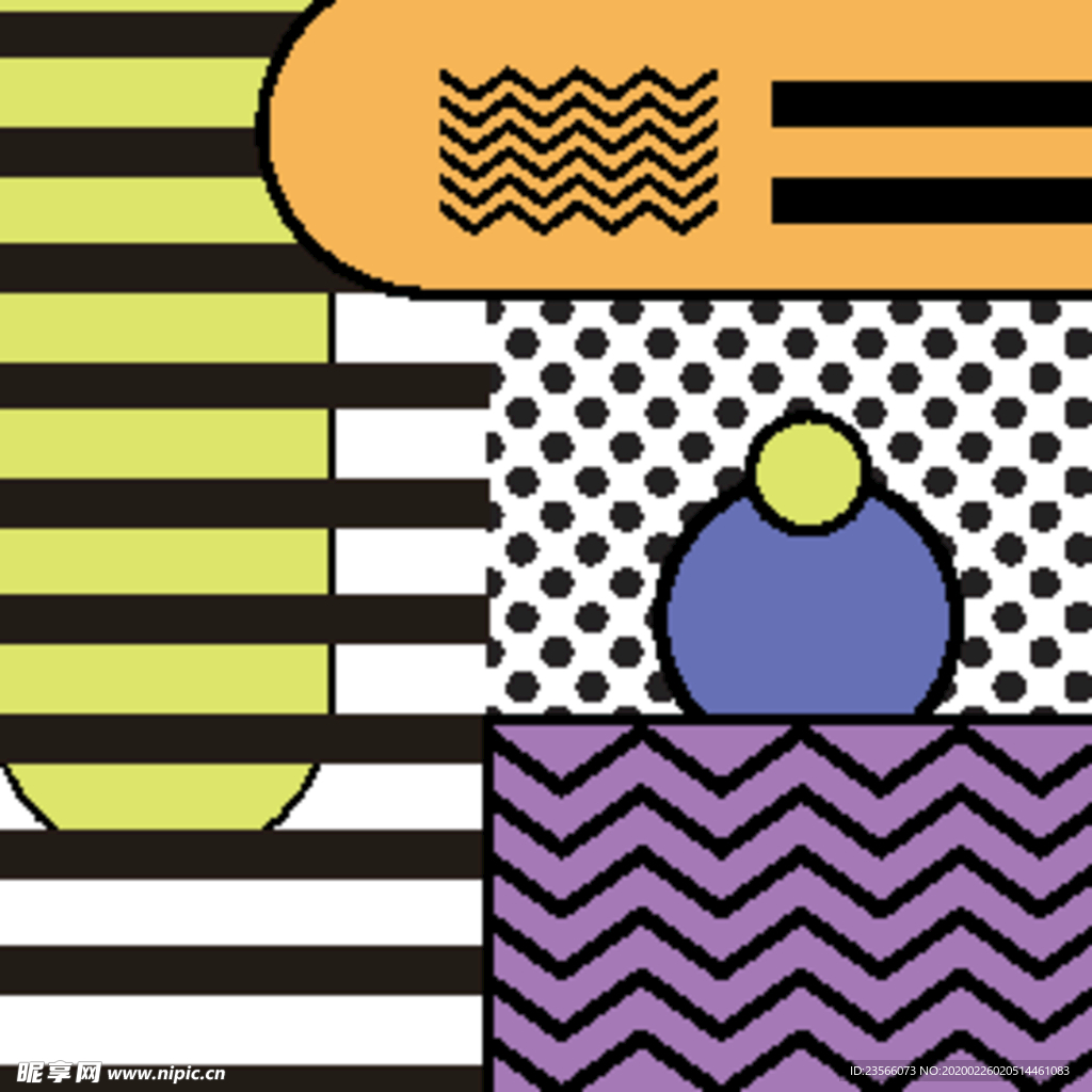 复古创意拼接图案