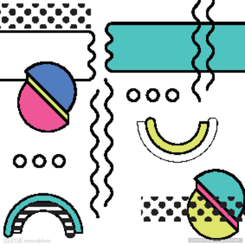 复古创意拼接图案