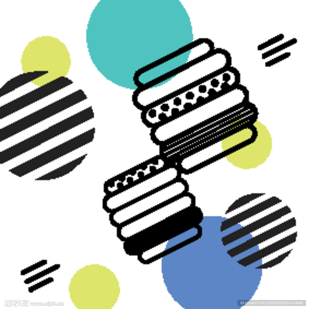 复古创意拼接图案