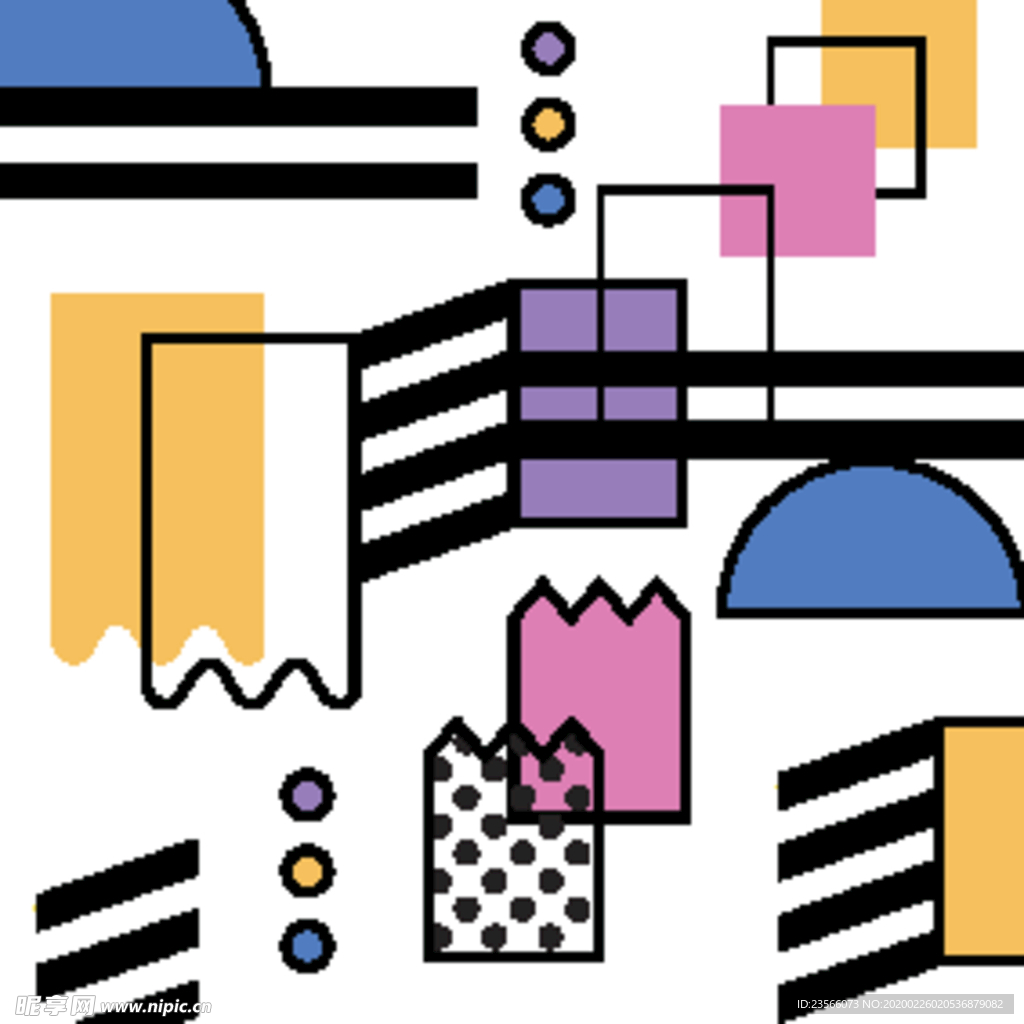 复古创意拼接图案