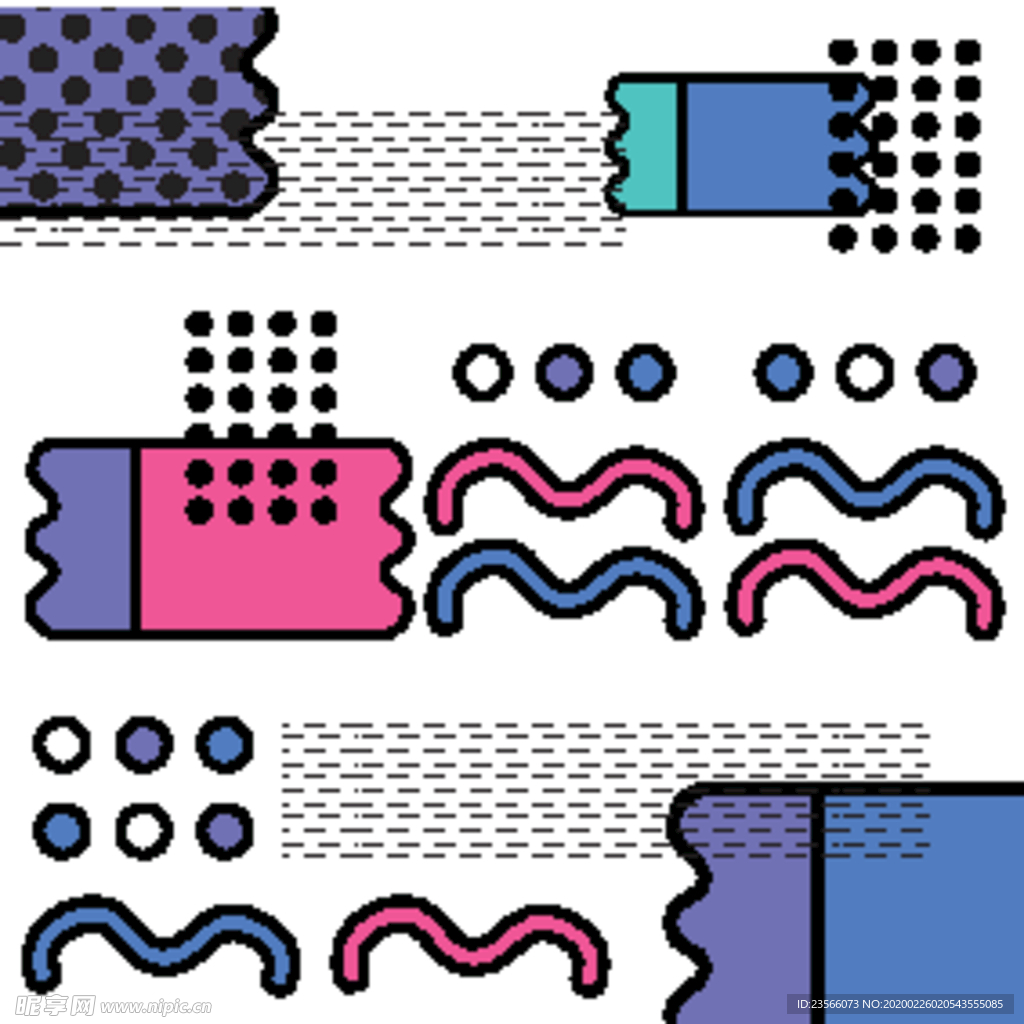 复古创意拼接图案