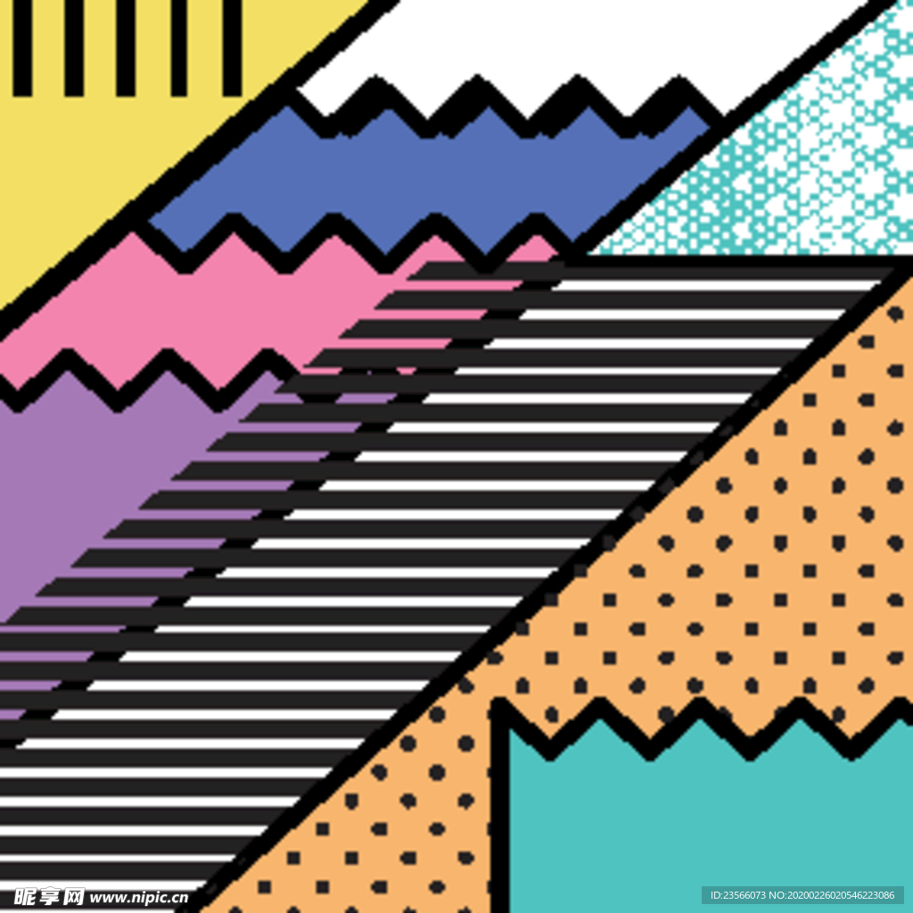 复古创意拼接图案