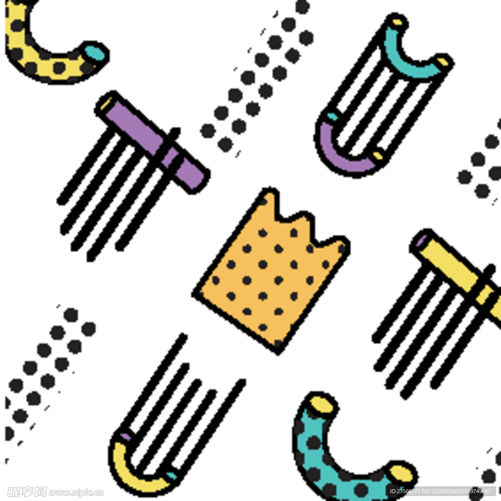 复古创意拼接图案