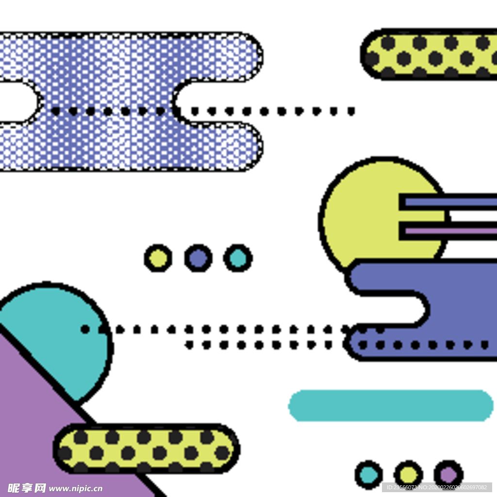 复古创意拼接图案