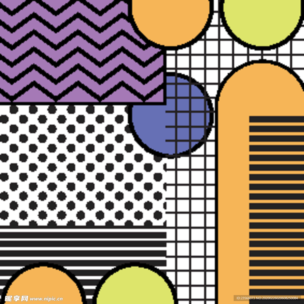 复古创意拼接图案